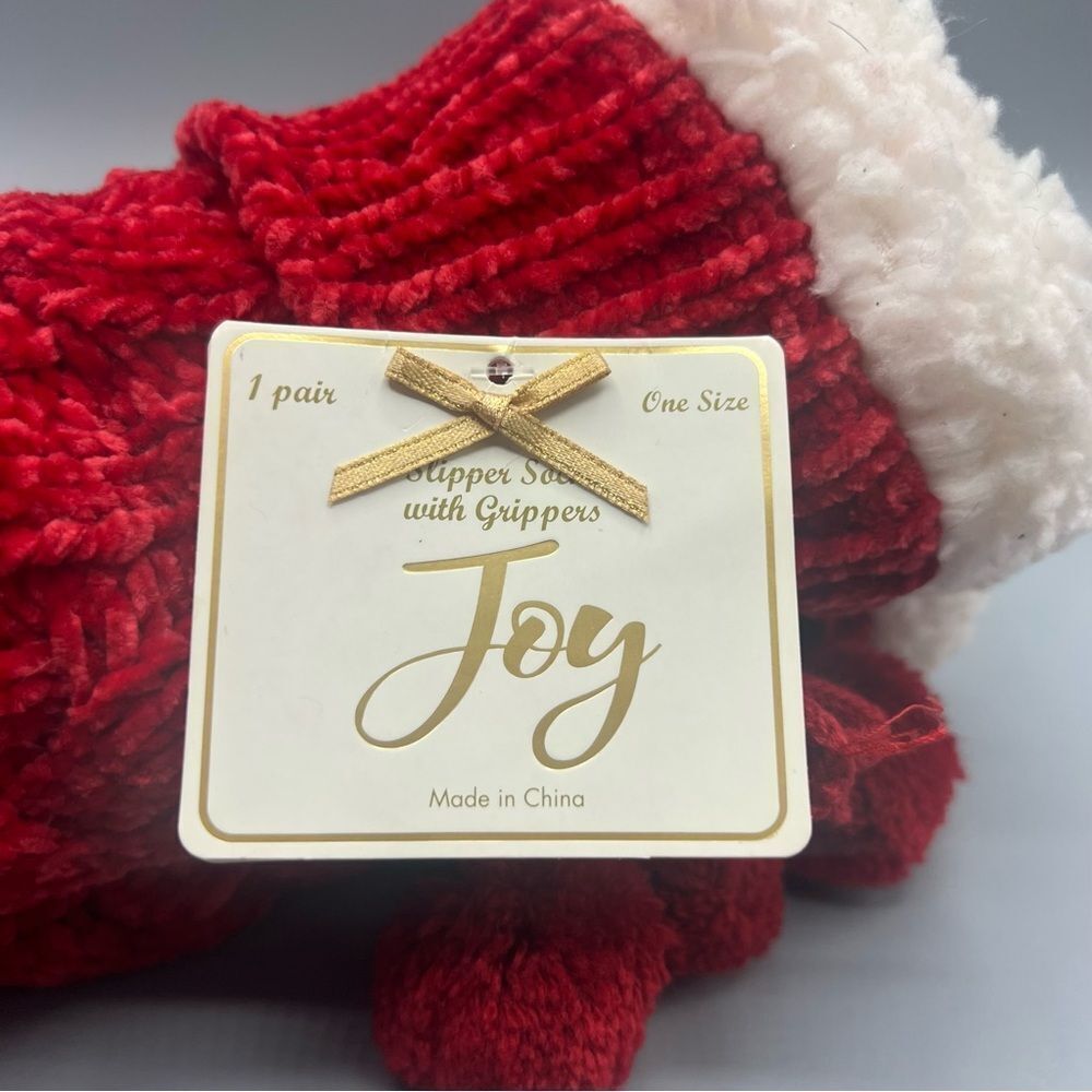 Women’s Chenille Slipper Socks Cozy Cabin Warm Winter Soft Comfy Fleece Non Slip - Picture 4 of 4